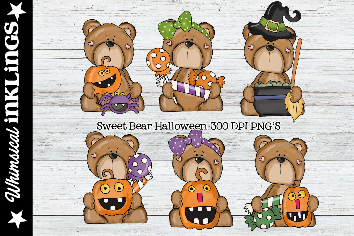 Sweet Bear's Halloween Sublimation Clipart