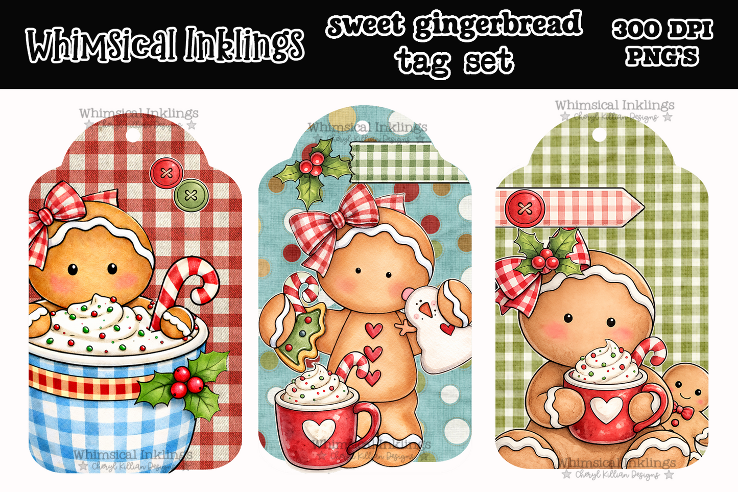 Sweet Gingerbread Tag Set