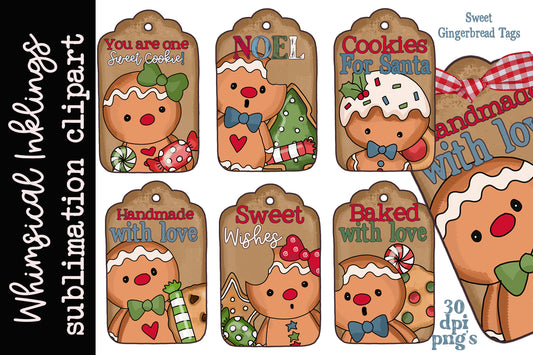 Sweet Gingerbread Christmas Tags