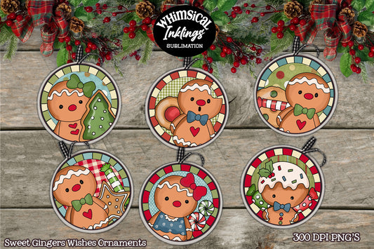 Sweet Ginger Christmas Ornaments