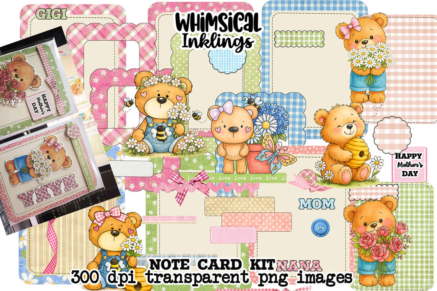 Sweet Little Bear Notecard Set Printables