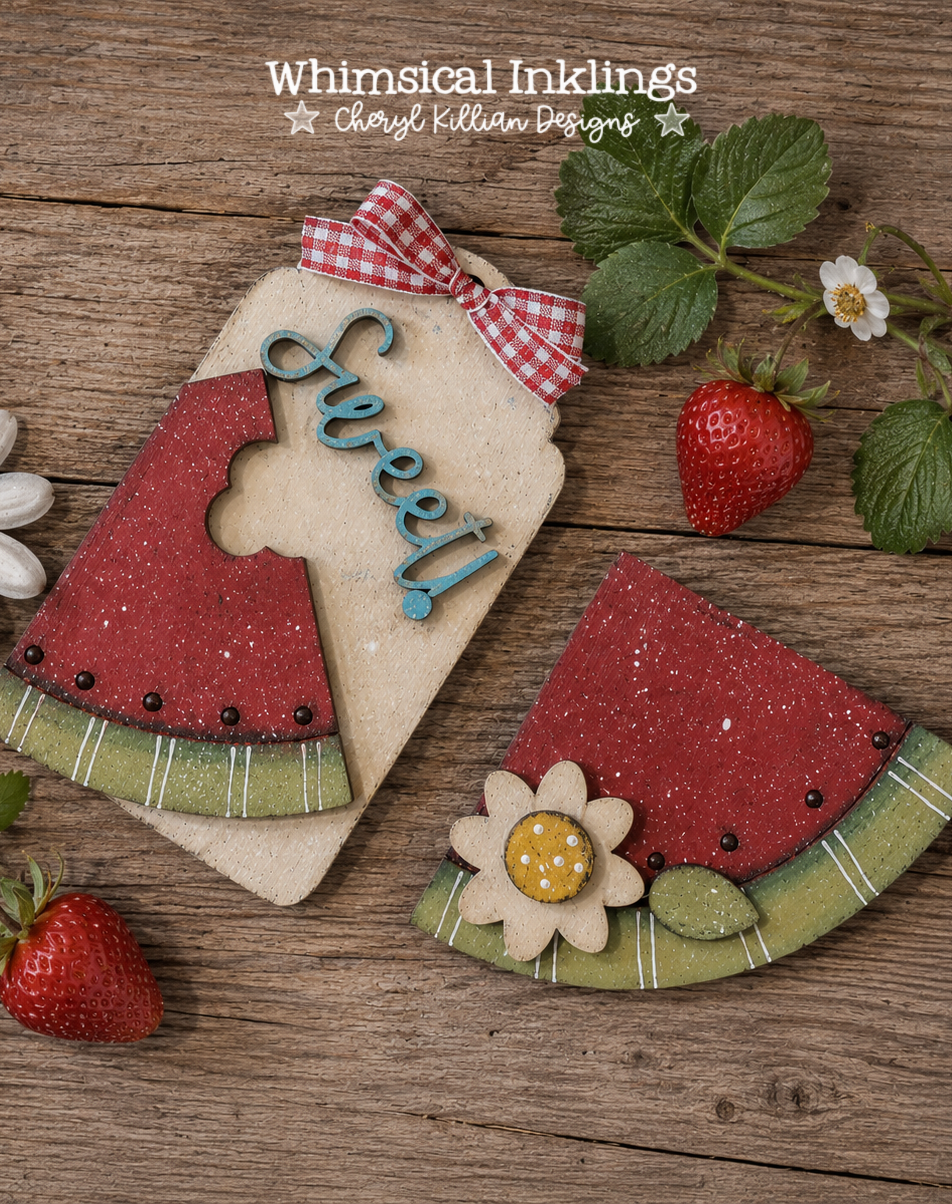 Sweet Watermelon Magnet set Laser SVG|Summer Laser SVG