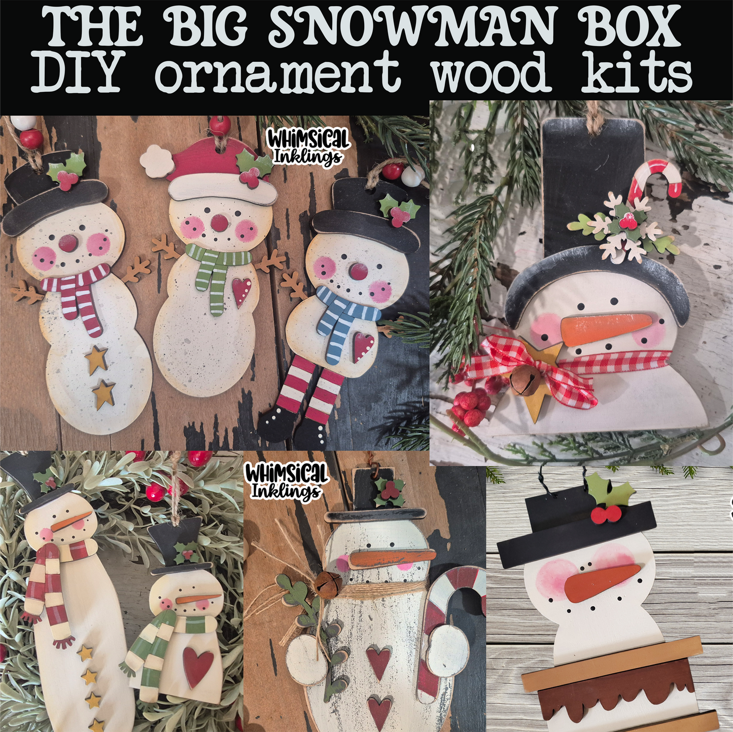 The Big Snowman Box DIY Wood Kit Set