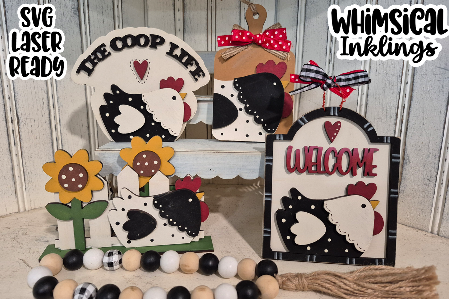 The Coop- Chicken Laser SVG Set