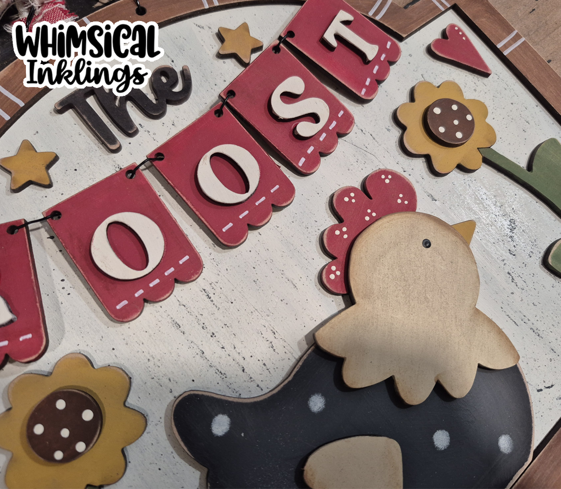 The Roost-Chicken Sign Laser SVG