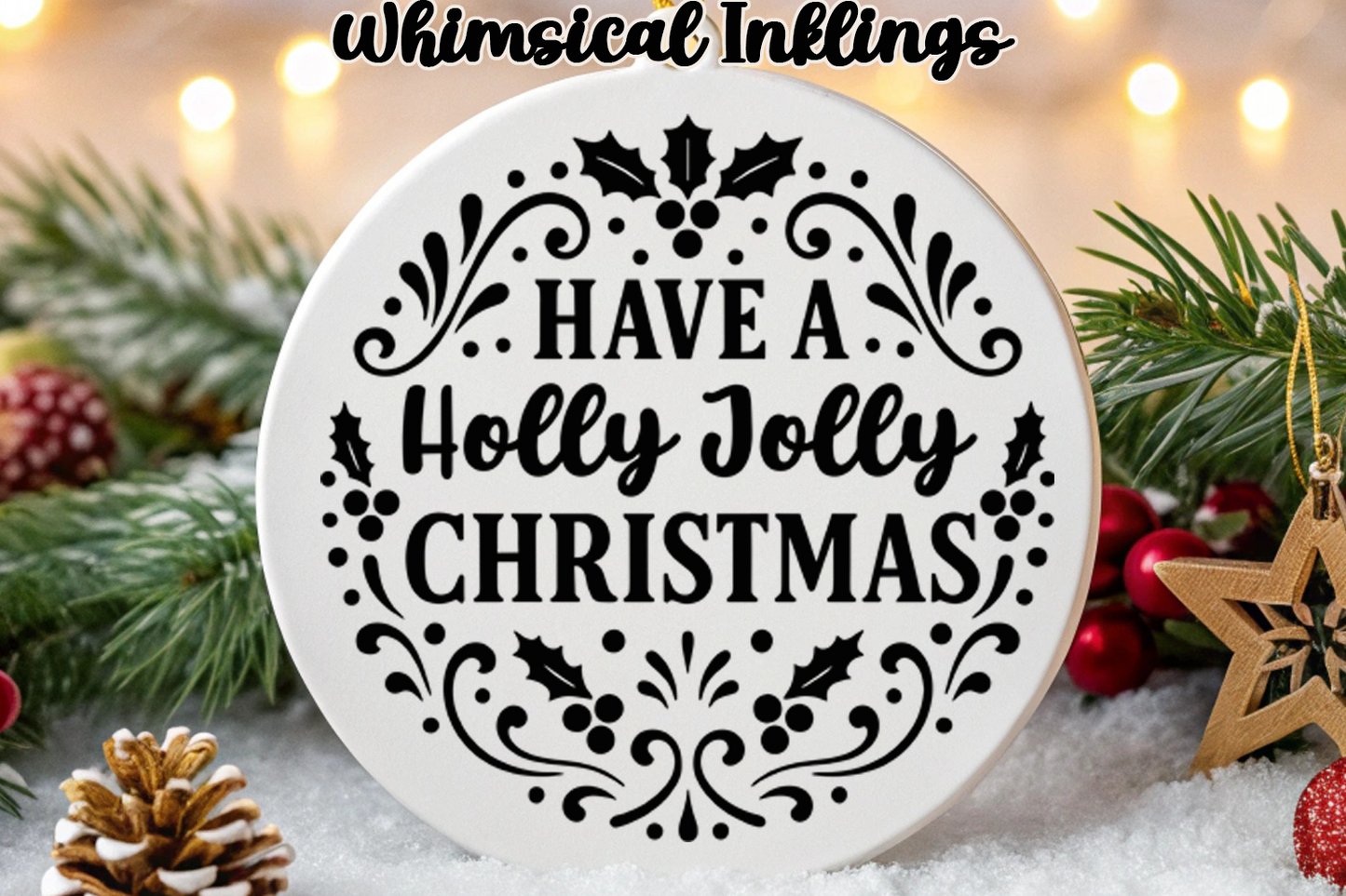 Warm Winter Wishes Ornaments SVG's-4 Designs