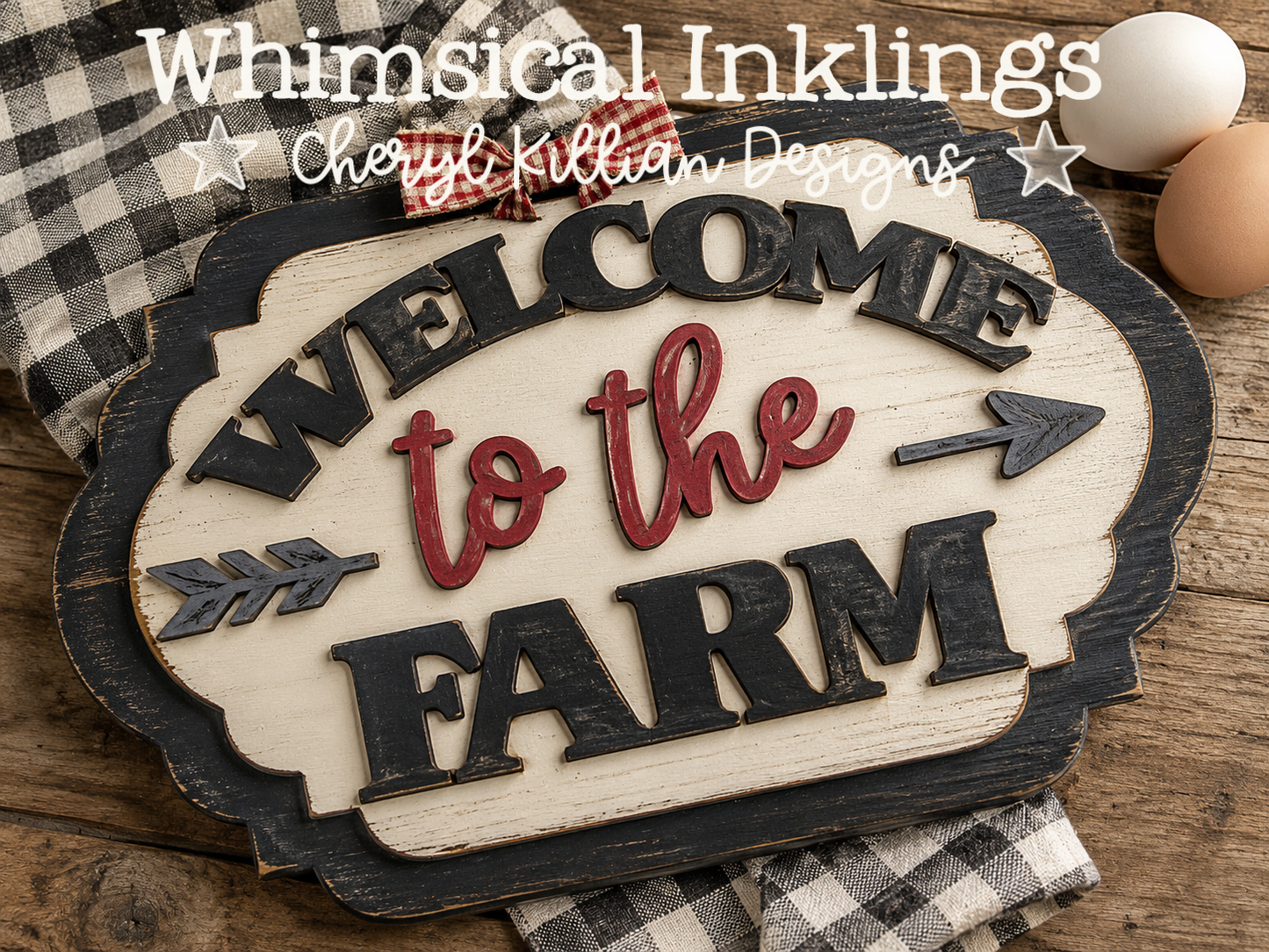 Welcome To The Farm Sign Laser SVG