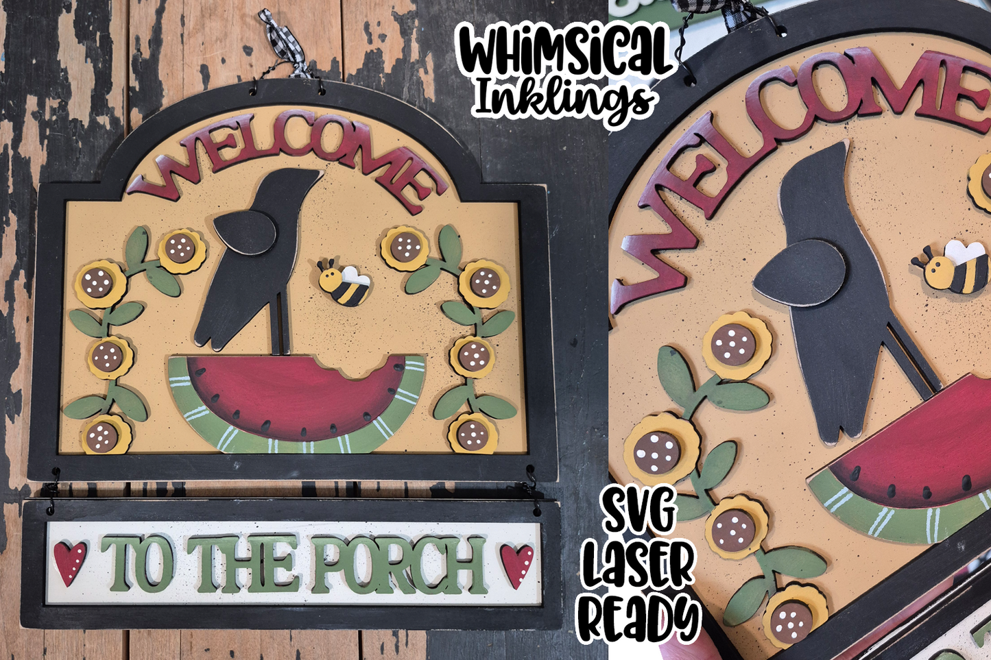 Welcome To The Porch Sign Laser SVG