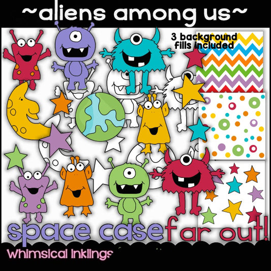 Aliens Among Us Sublimation Clipart