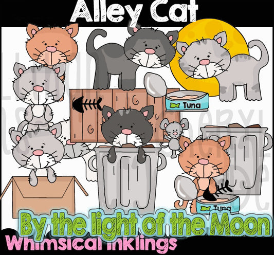 Alley Cat Sublimation Clipart| Pets| Cats
