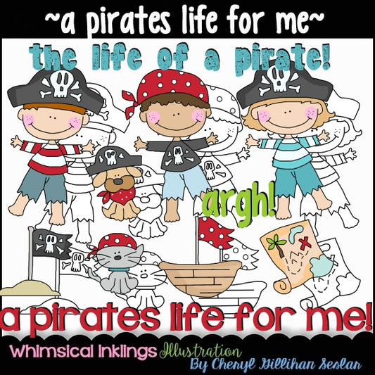 A Pirates Life For Me Sublimation Clipart