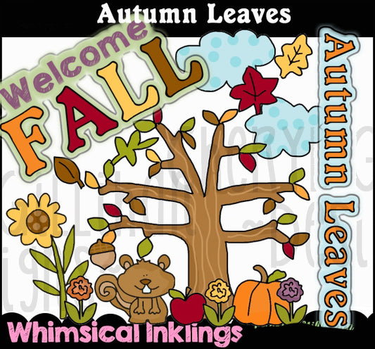 Autumn Leaves| Fall Sublimation Clipart