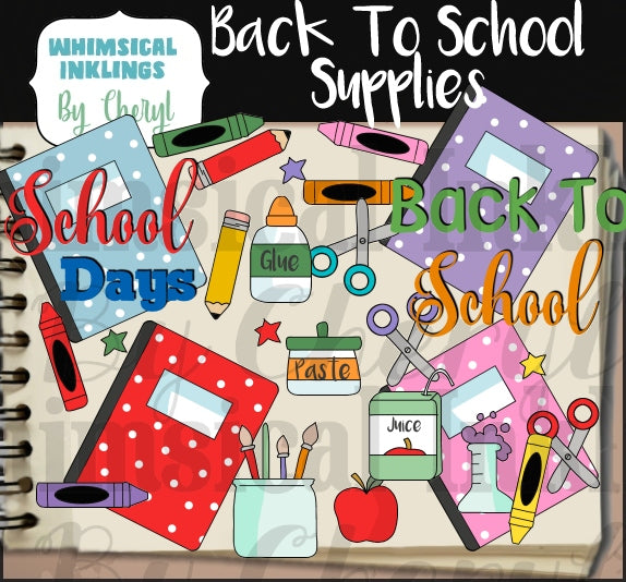 Super School Sublimation Bundle| School Clipart| Teacher Clipart