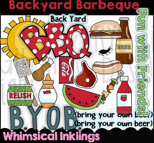 Backyard Barbeque Sublimation Clipart