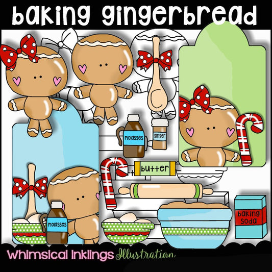 Baking Gingerbread Sublimation Clipart
