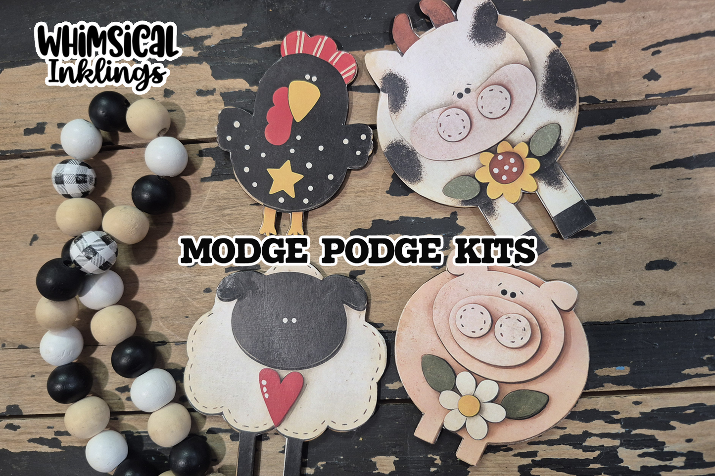 Barn yard Buddies magnets DIY wood Kit