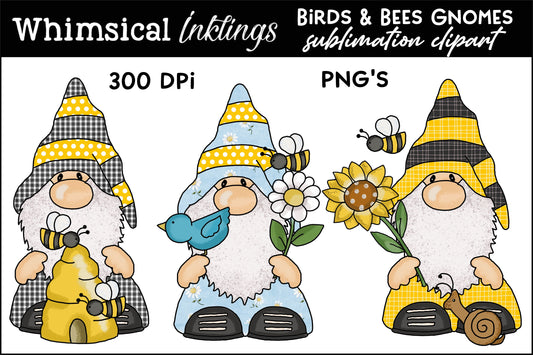 Birds and Bees Gnomes Sublimation| Spring Sublimations