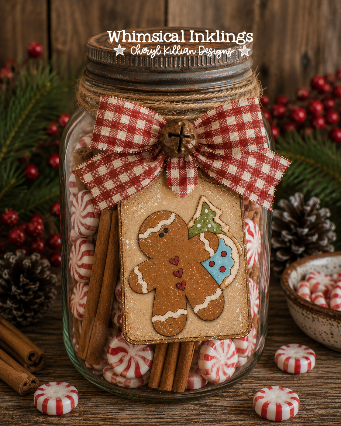 Gingerbread Cookie Bread Board Tag Laser SVG| Christmas SVG
