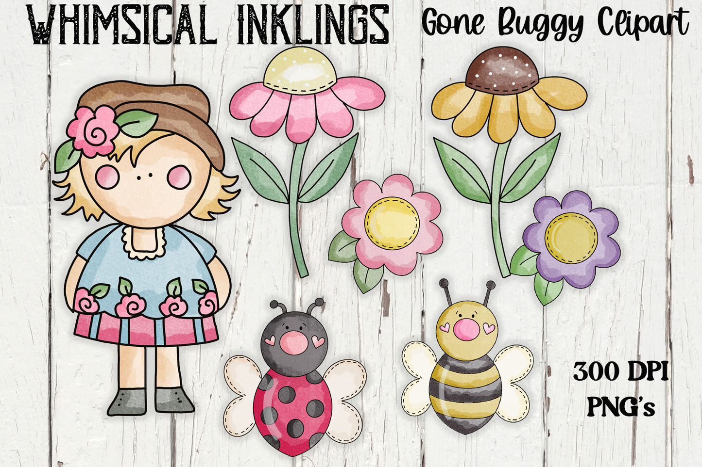 Gone Buggy Clipart Set