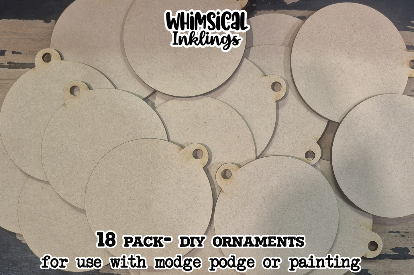 Round Ornament Wood Kit Bulk Pack- DIY Wood
