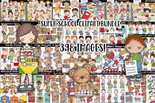 Super School Sublimation Bundle| School Clipart| Teacher Clipart