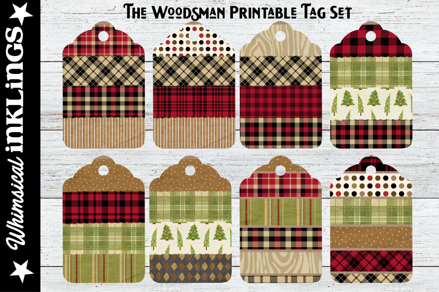 The Woodsman Tags| Nature| Buffalo Plaid