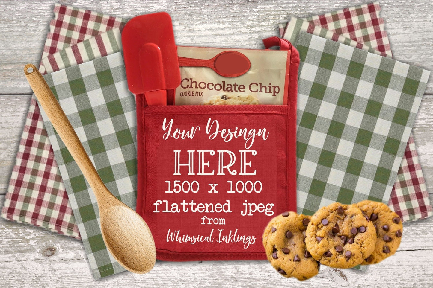 Country Pot Holder Mock Up - Commercial Use Allowed