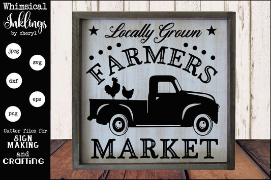Farmers Market Version 5 SVG Cutter File for use with Cricut, Silhouette, and other Vinyl Cutting Machines, Commercial Use Allowed