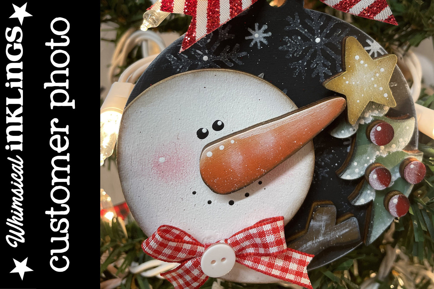 Oh Christmas Tree Snowman Ornament |Laser Ready Snowman| Glow forge Christmas Ornament|