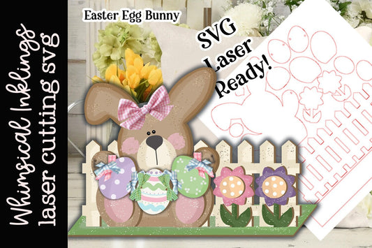 Easter Egg Bunny Laser SVG |Laser Ready Easter Rabbit| Glow Forge Easter| Easter Tiered Tray