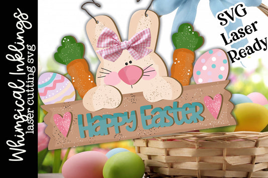 Happy Easter SVG |Laser Ready Easter Sign| Glow Forge Easter| Spring SVG|Easter Tiered Tay