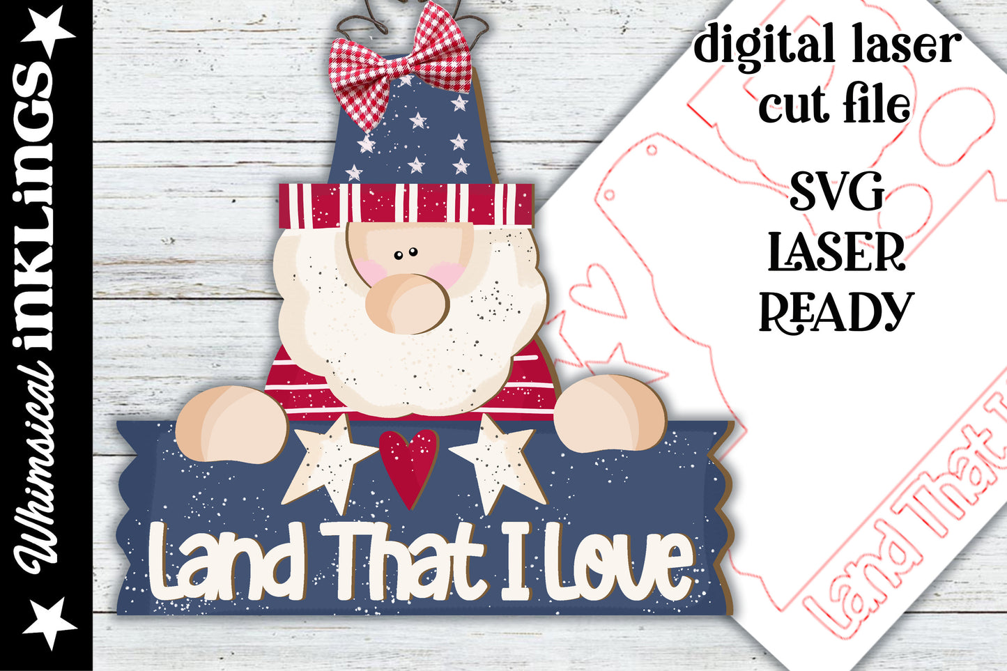 Land That I Love- Patriotic Laser SVG| Patriotic SVG| Laser Cut Americana | Glow forge| Fourth Of July SVG