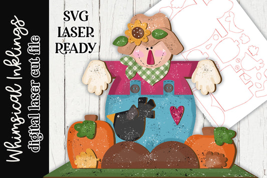 Fall Freddy Scarecrow SVG| Harvest  SVG| Laser Cut Scarecrow| Glow forge|Scarecrow SVG| Glowforge Fall