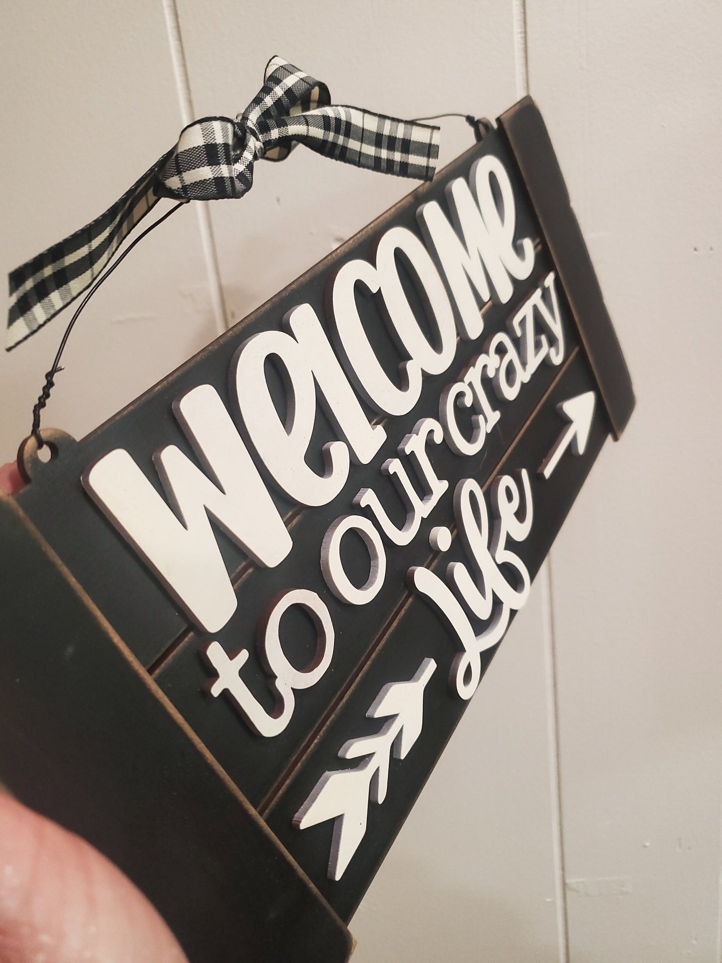 Welcome To Our Crazy Life SVG| Family Sign SVG| Laser Cut Farmhouse Sign| Glow forge| Welcome Sign SVG|