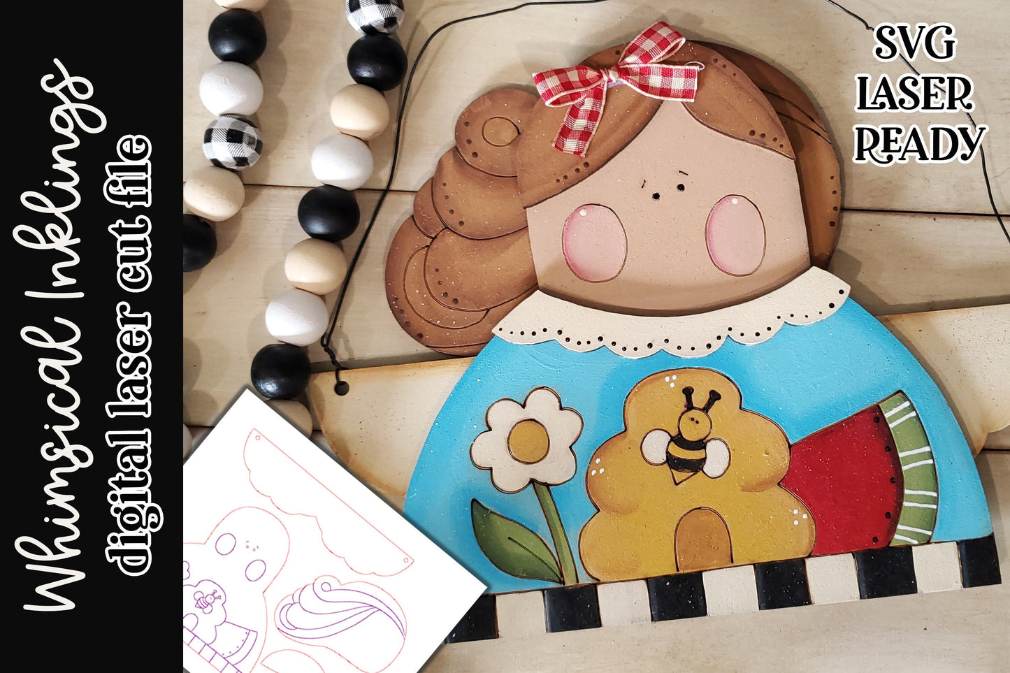 Country Summer Angel SVG |Folkart Angel SVG| Glow Forge Angel| Angel SVG