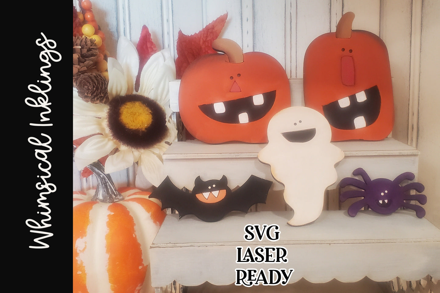 Silly Halloween Laser Set| Halloween SVG Set| Halloween SVG| Laser Cut Halloween| Glow forge| Halloween Tiered Tray|Tiered Tray SVG|