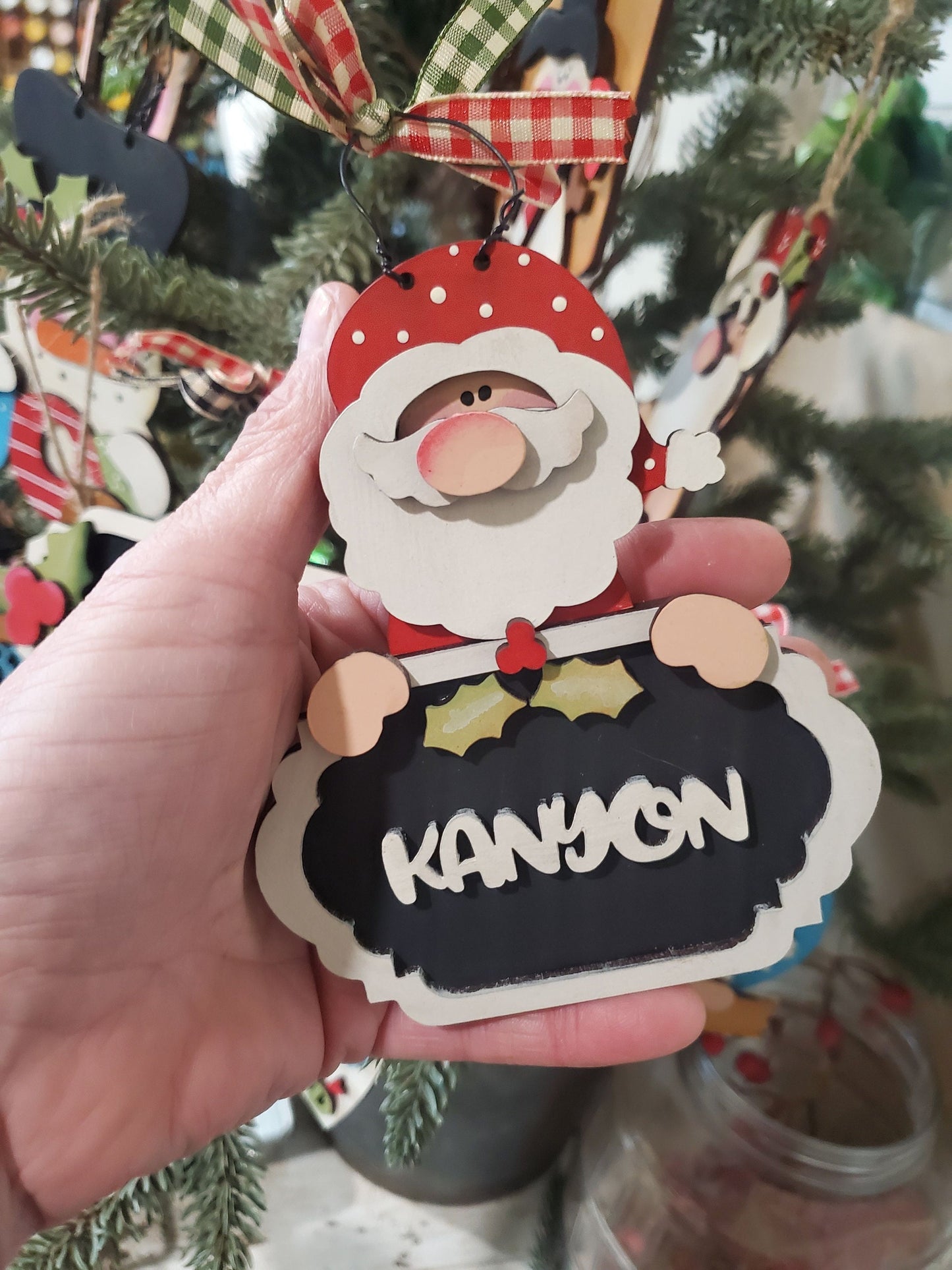 Sweet Santa Ornament| Santa Claus SVG| Laser Cut Santa Ornament| Glow Forge| Ornament SVG