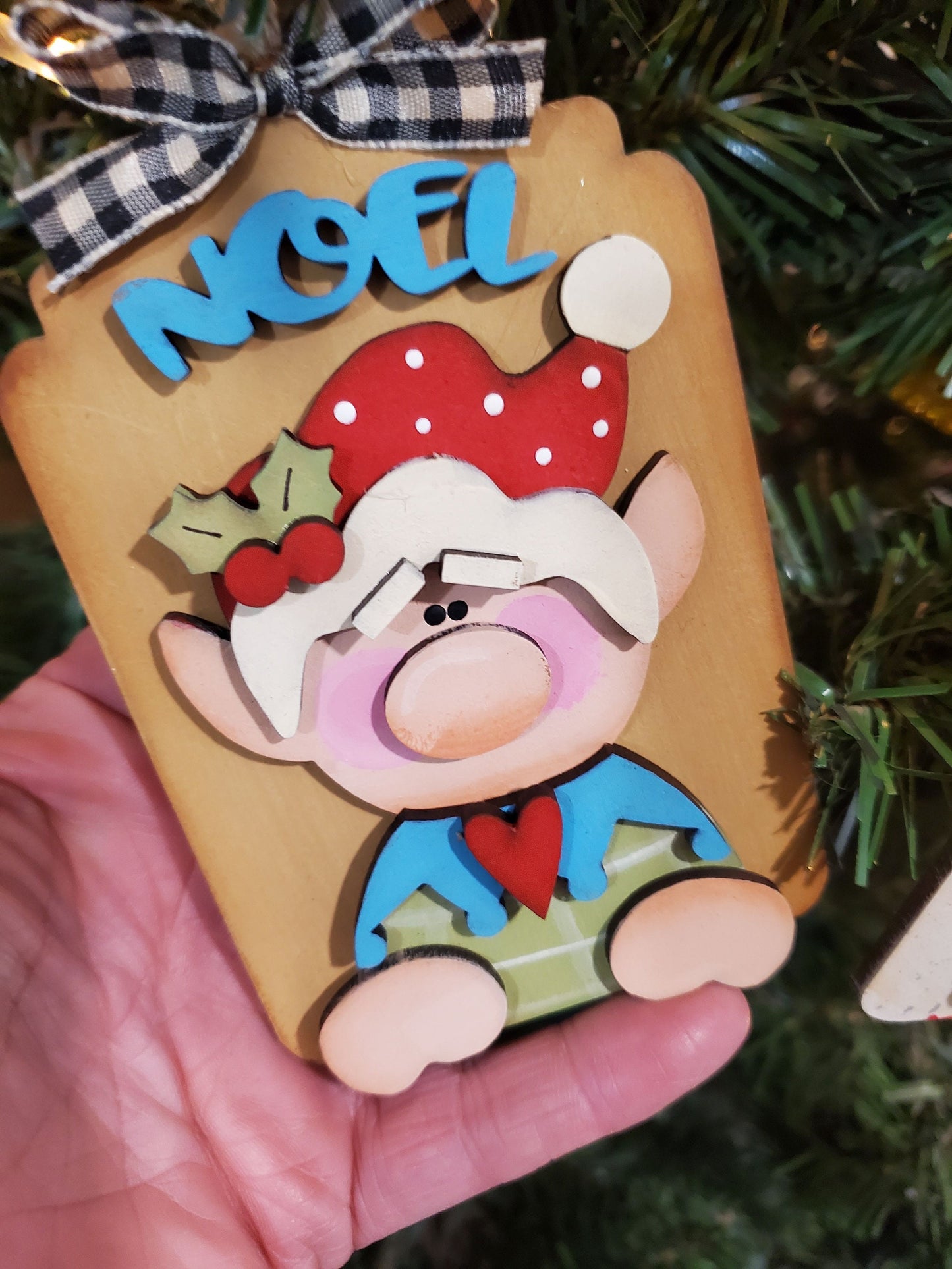 Noel Elf Ornament SVG| Laser Cut Elf Ornament| Glow forge| Ornament SVG