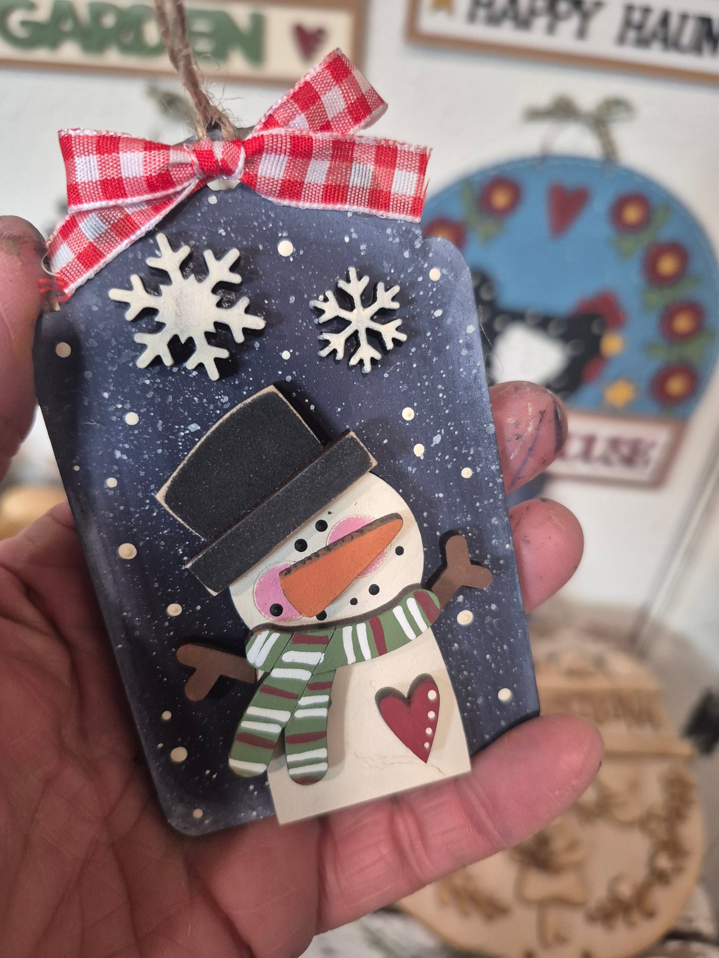 Silly Snowman Trio Ornament Set SVG