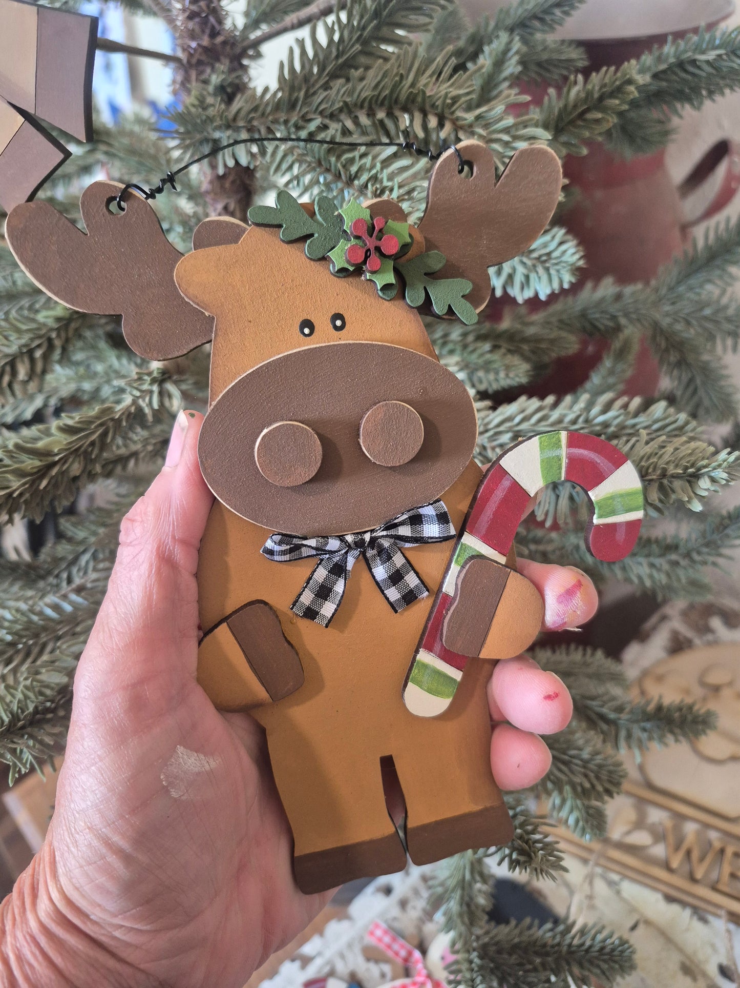 Merry Christmas Moose Ornaments Laser SVG