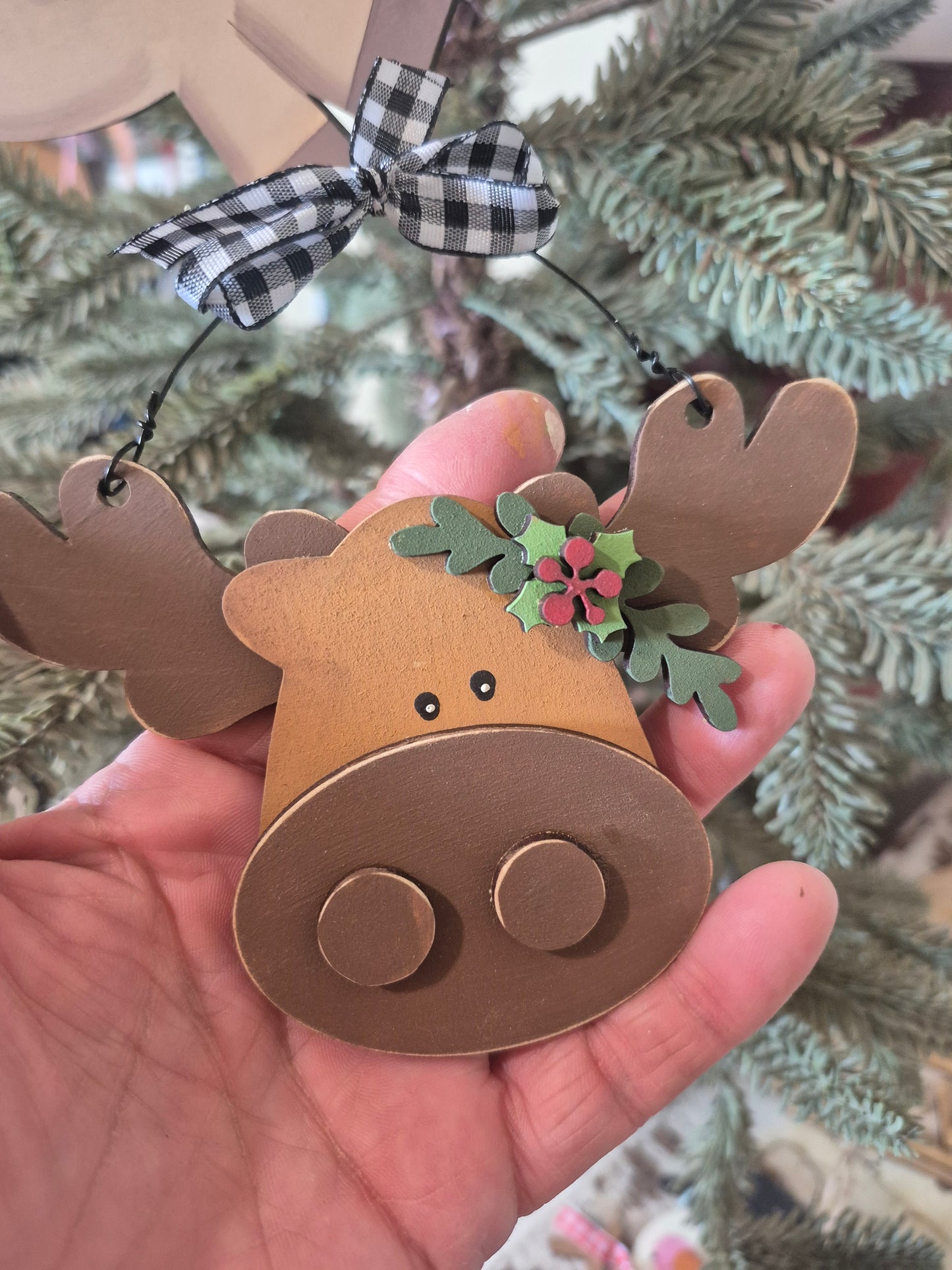 Merry Christmas Moose Ornaments Laser SVG