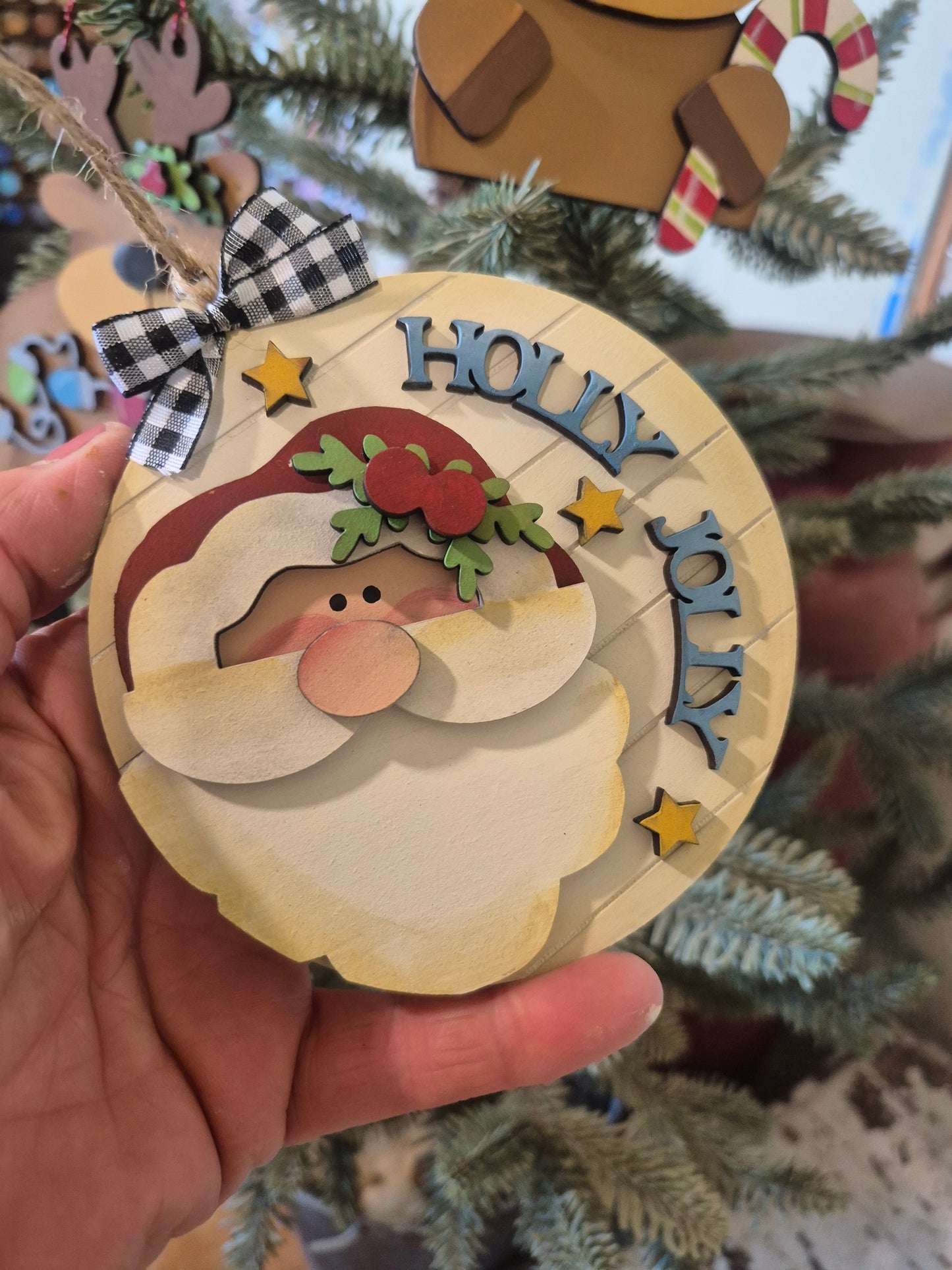 Holly Jolly Ornament Duo Laser SVG