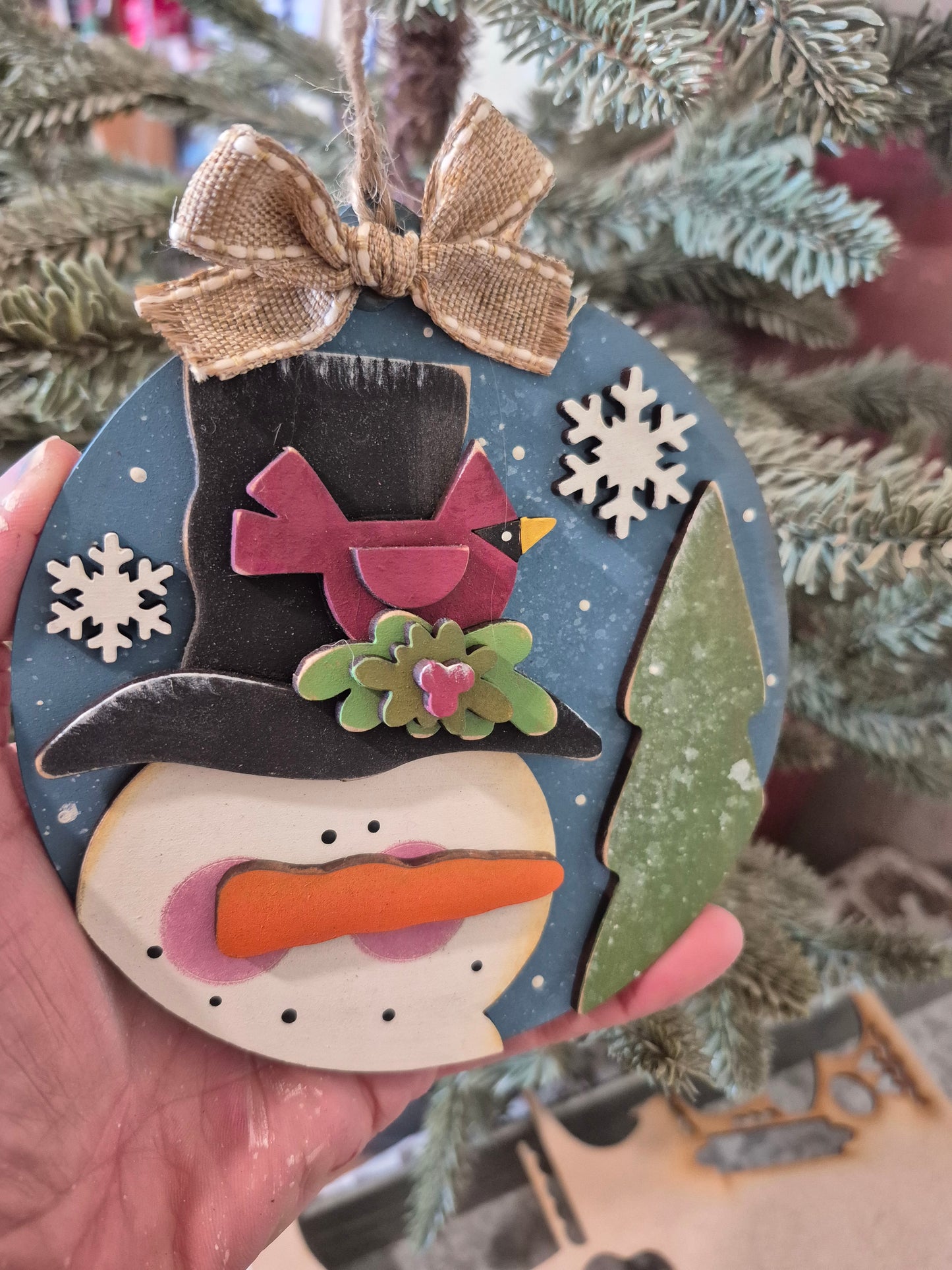 Winter Buddies Snowman Ornament SVG's| Laser Cut Snowman Ornament