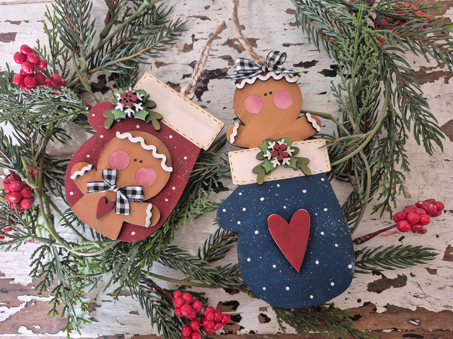Gingerbread Mitten Ornaments