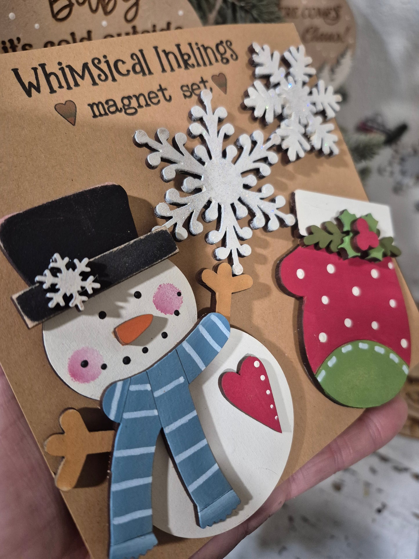 Silly Snowman Magnets Laser SVG