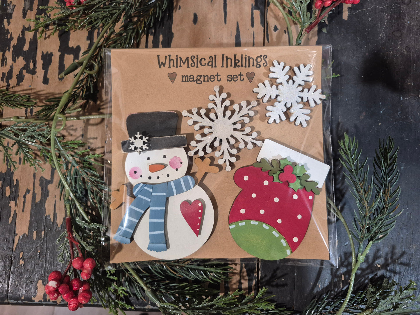 Silly Snowman Magnets Wood Kit