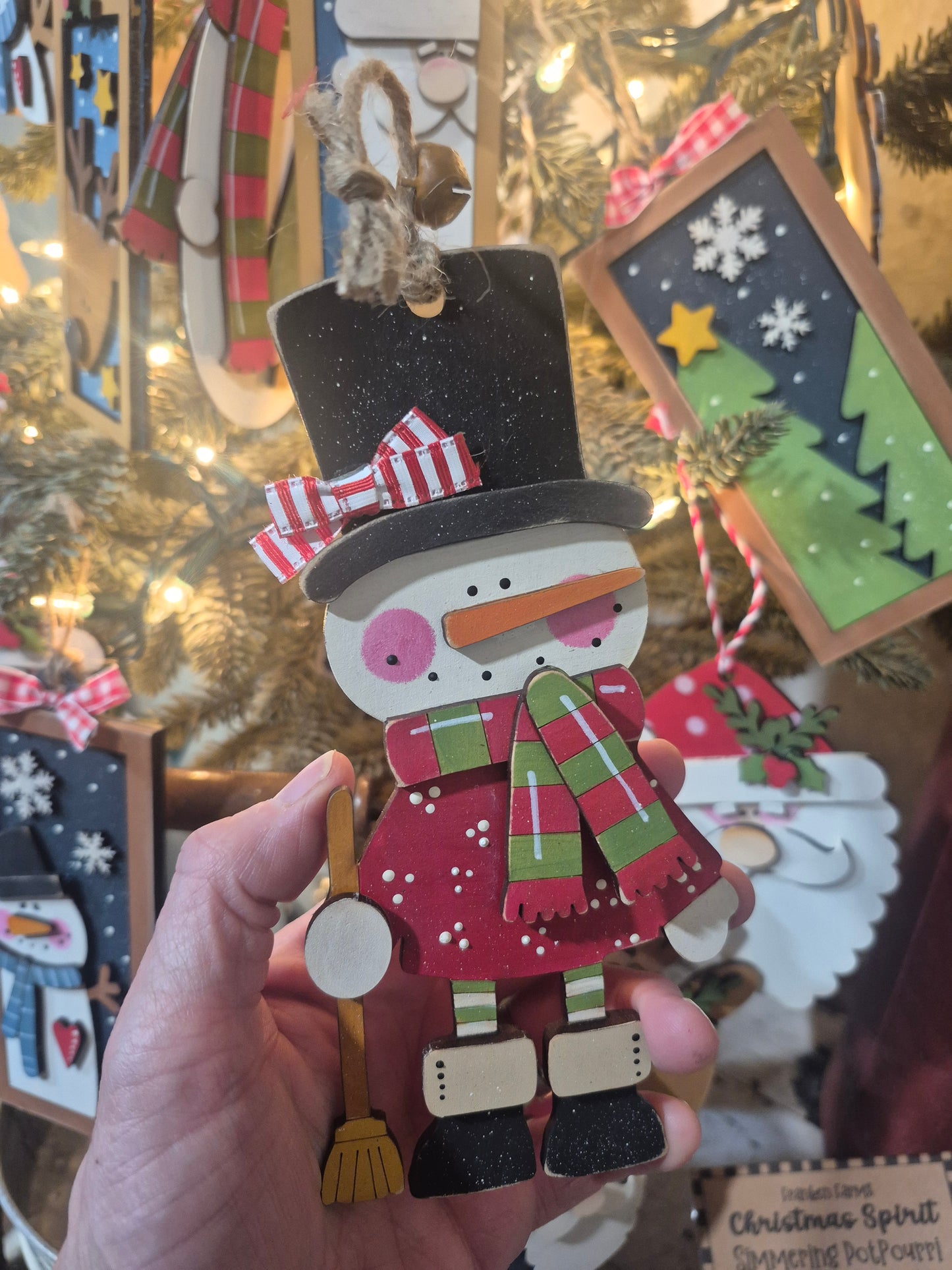 Frosty Fella Snowmen Ornament Laser SVG