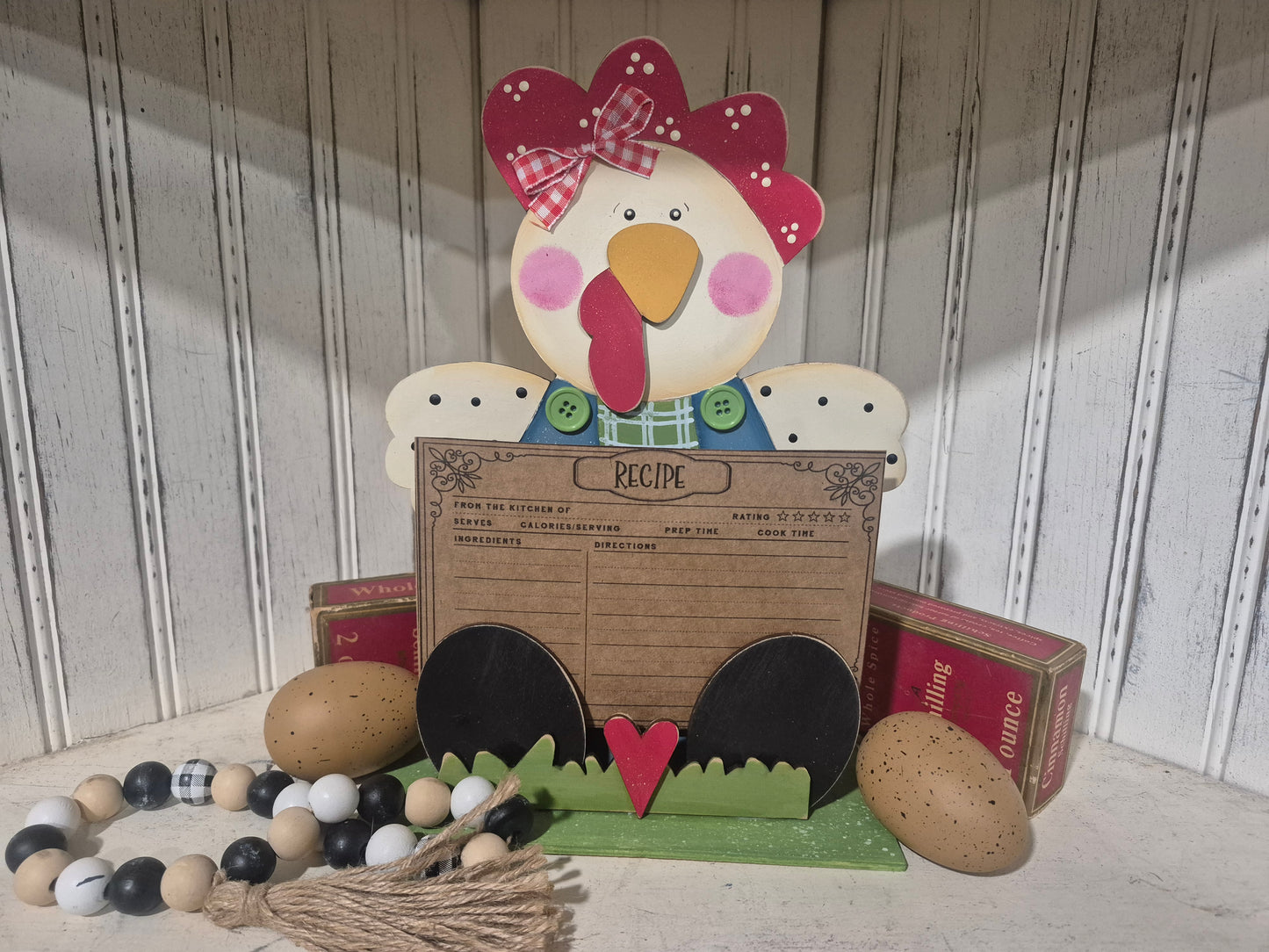 Chicken Recipe Card Holder FDIY Wood Kit