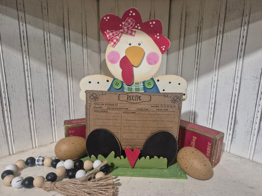 Chicken Recipe Card Holder FDIY Wood Kit