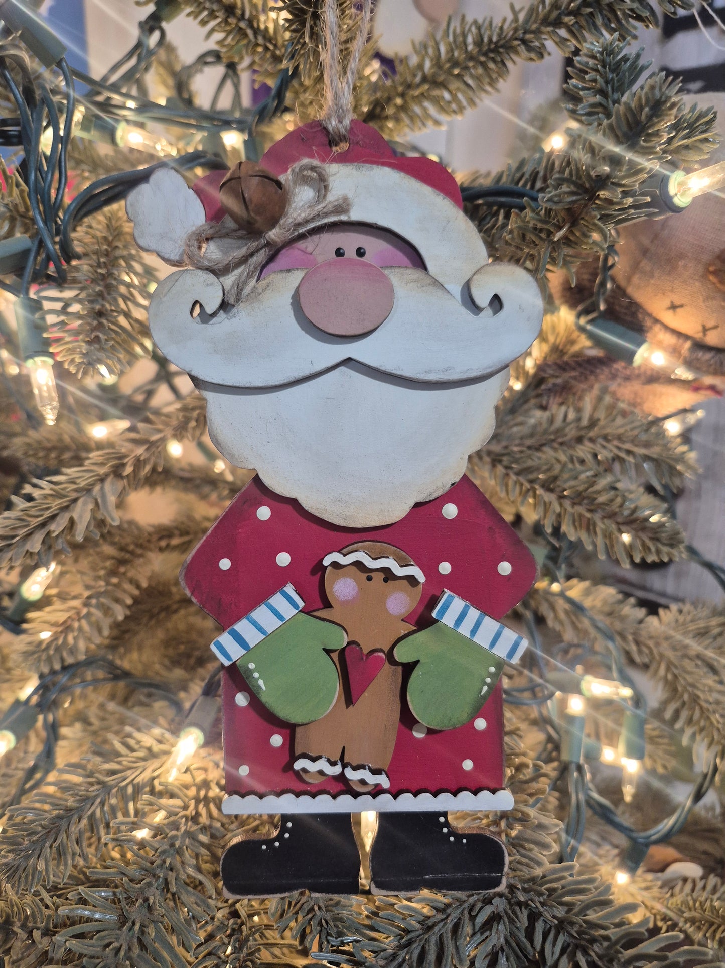 Santy and Ginger Ornament DIY Wood Kit